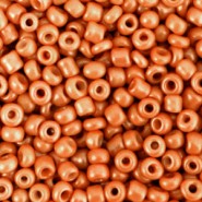 Glasperlen rocailles 8/0 (3mm) Orange brown